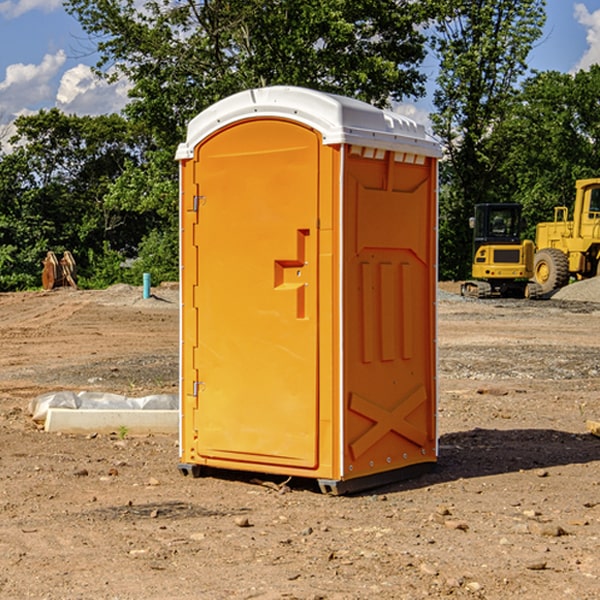 can i customize the exterior of the porta potties with my event logo or branding in Annetta